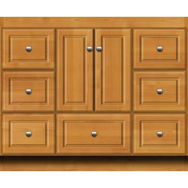 Ultraline 42 in. W x 21 in. D x 34.5 in. H Vanity Cabinet Only in Natural Alder