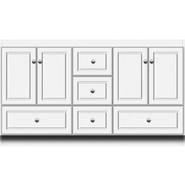 Ultraline 60 in. W x 21 in. D x 34.5 in. H Vanity for Center Basin Cabinet Only in Satin White Ultraline 60 in. W x 21 in. D x 34.5 in. H Vanity for Center Basin Cabinet Only in Satin White