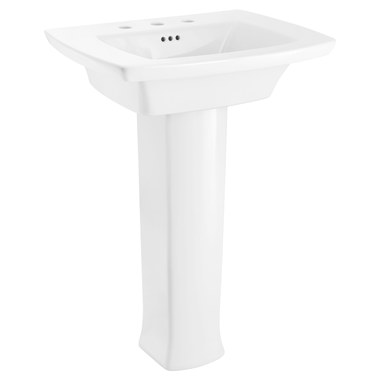 Barclay 3-664WH Sussex 660 China Pedestal Lavatory with 4 Centerset White