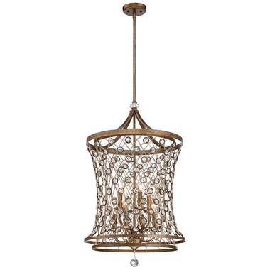 Metropolitan N6242-355 5 Light Pendant Zaragoza Golden Bronze