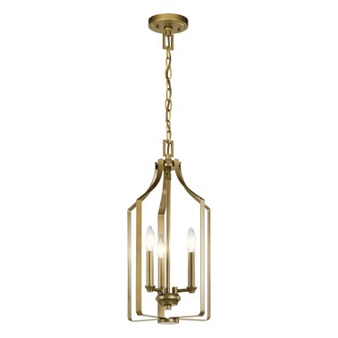 Kichler Morrigan 3-Light Natural Brass Traditional Lantern Medium Hanging Pendant Light
