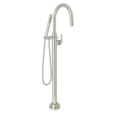 ROHL Lombardia Pulldown Kitchen Faucet - Italian Brass with Metal Lever  Handle