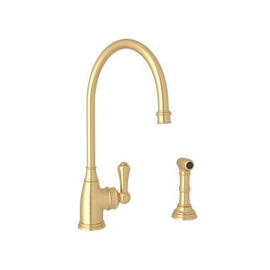 Robinet De Cuisine Perrin & Rowe HOLBORN U.4273LS-EB-2 - Bridge Bronze Anglais - 2 Manettes, Bec Haut - Neuf Avec Garantie à Vie