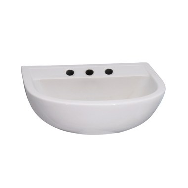 Barclay Products Reserva 600 22 in. Pedestal Combo Bathroom Sink for 8 in. Widespread in White Barclay Products Reserva 600 22 in. Pedestal Combo Bathroom Sink for 8 in. Widespread in White