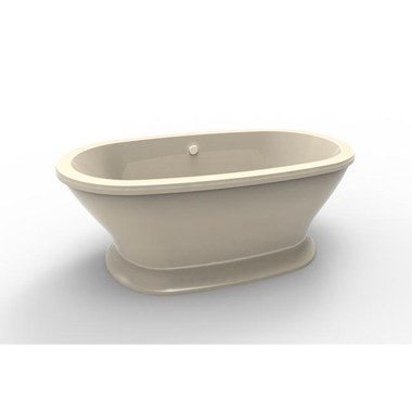 Freestanding Tub Eldora 64 x 34 x 23 Inch 2 Piece White Center